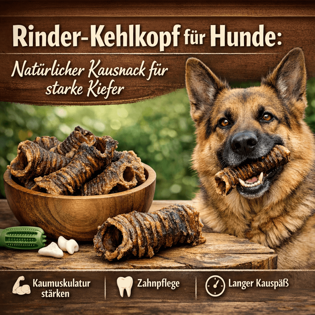 Rinder-Kehlkopf für Hunde: Natürlicher Kausnack für starke Kiefer